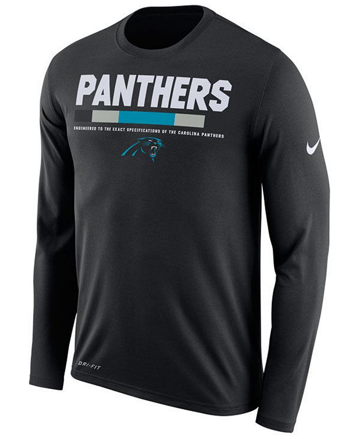 Nike Men's Carolina Panthers Legend Staff Long Sleeve T-Shirt & Reviews ...