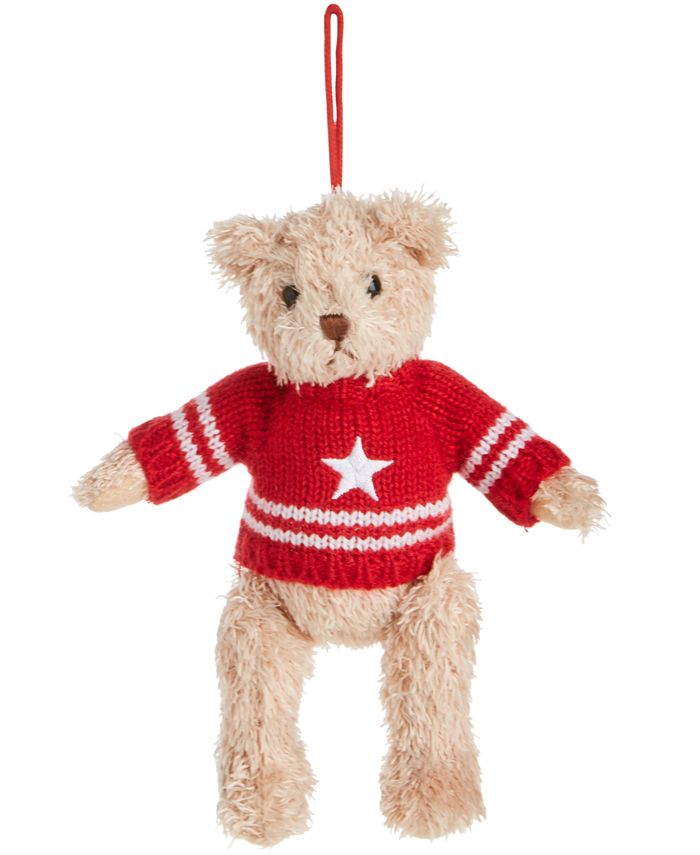 Gund® Red Sweater Ornament Bear, Created for Macy's - Macy's