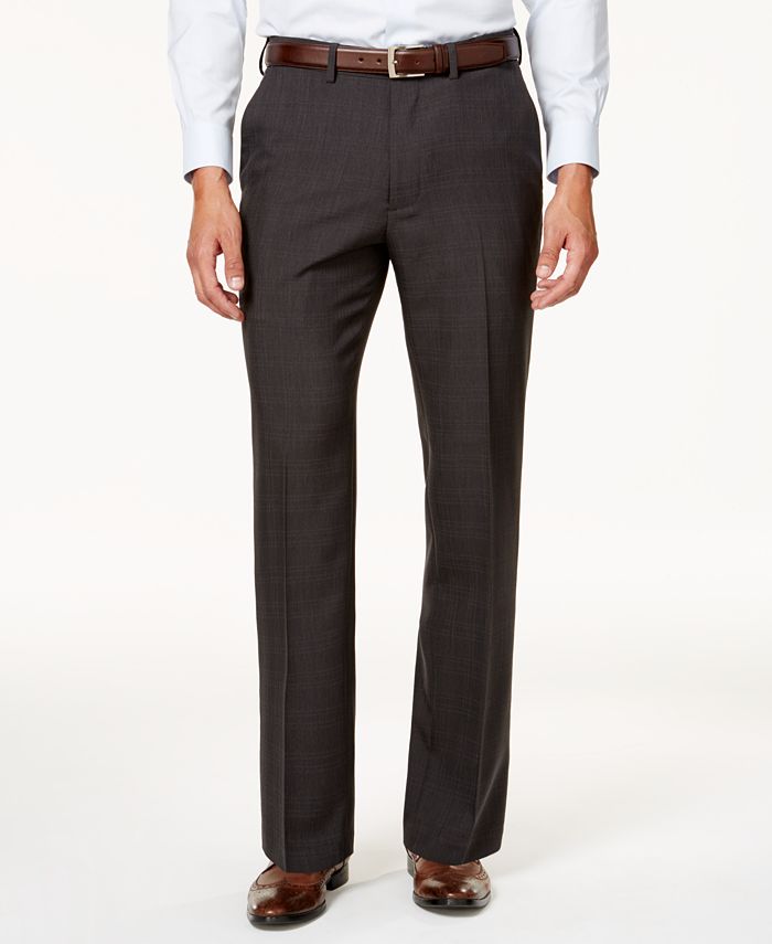 Haggar eCLo Windowpane Straight Fit Dress Pants - Macy's
