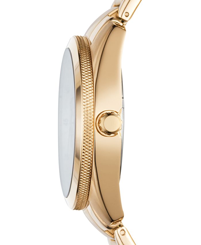 Fossil Women's Brenna Gold-Tone Stainless Steel Bracelet Watch 38mm ...