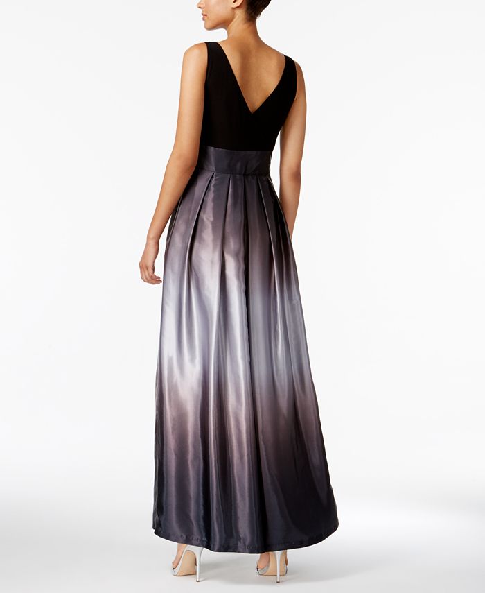 SL Fashions Ombré Satin Bow Sash Gown Macy's