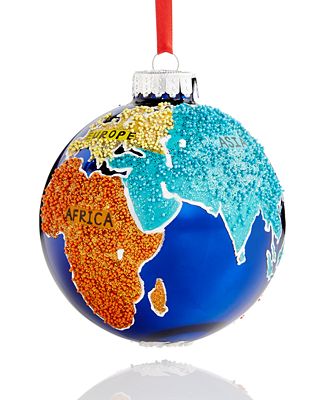 Holiday Lane Glass Globe Ornament, Created for Macy&#39;s - Christmas Ornaments - For The Home - Macy&#39;s