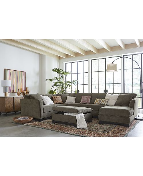furniture closeout! elliot fabric sectional collection, created for