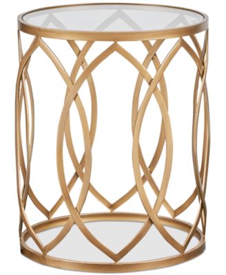 Madison Park - Arlo Metal Eyelet Accent Table, Quick Ship