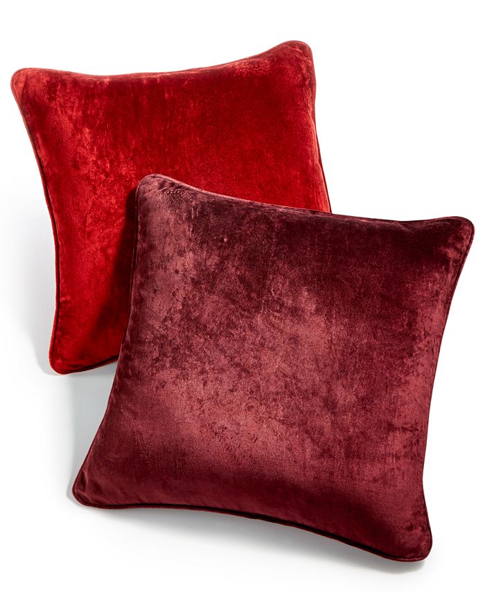 Martha Stewart Collection CLOSEOUT! Solid Velvet 20" Square Decorative