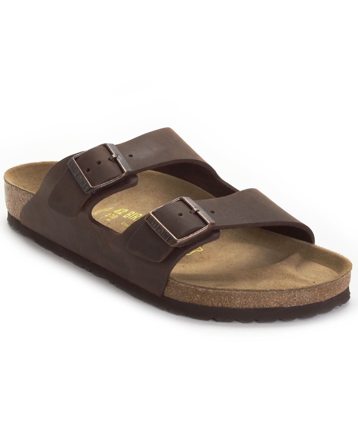 Men's Arizona Essentials Oiled Leather Two-Strap Sandals from Finish Line - Brown