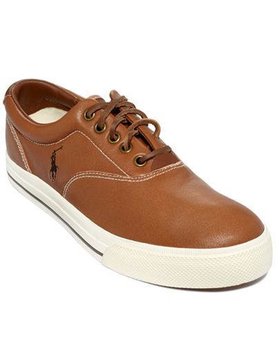 polo black leather sneakers