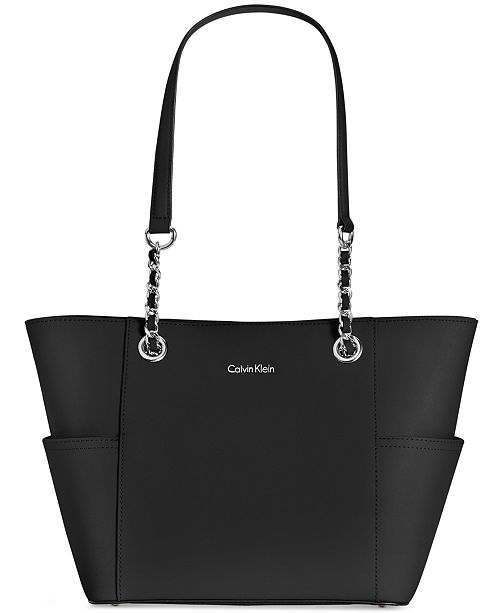 Calvin Klein Hayden Saffiano Leather Tote Handbags & Accessories Macy's