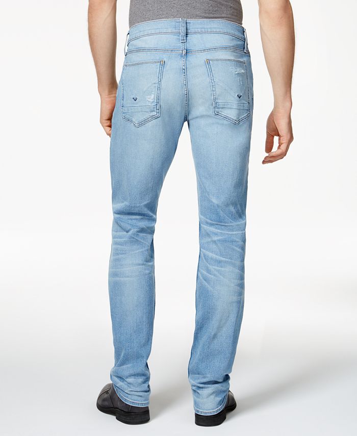 Hudson Jeans Men's Slouchy Skinny-Fit Stretch Destroyed Jeans - Macy's