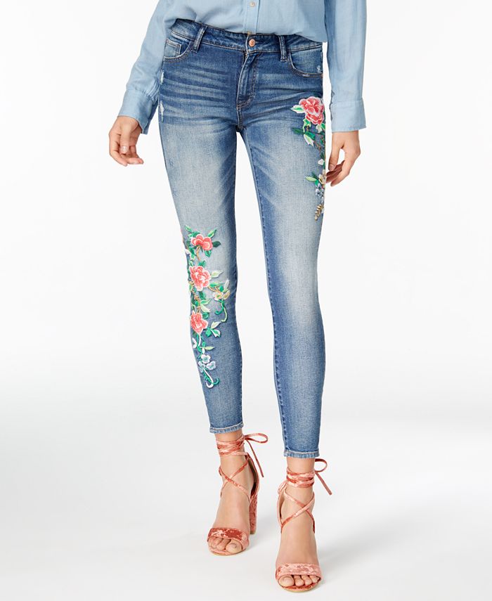M1858 Embroidered Skinny Jeans, Created for Macy's Macy's
