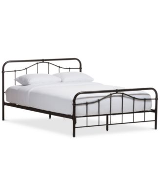 Furniture - Upton Vintage Inspired Queen Platform Bed, Quick Ship