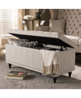 Kaylee Button-Tufted Storage Ottoman Bench