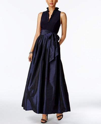Jessica Howard Ruffled A-Line Gown - Dresses - Women - Macy&#39;s