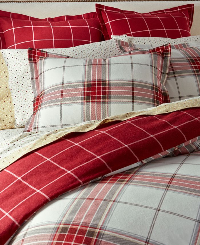 Martha Stewart Collection Deer Pond 100 Cotton Reversible Plaid