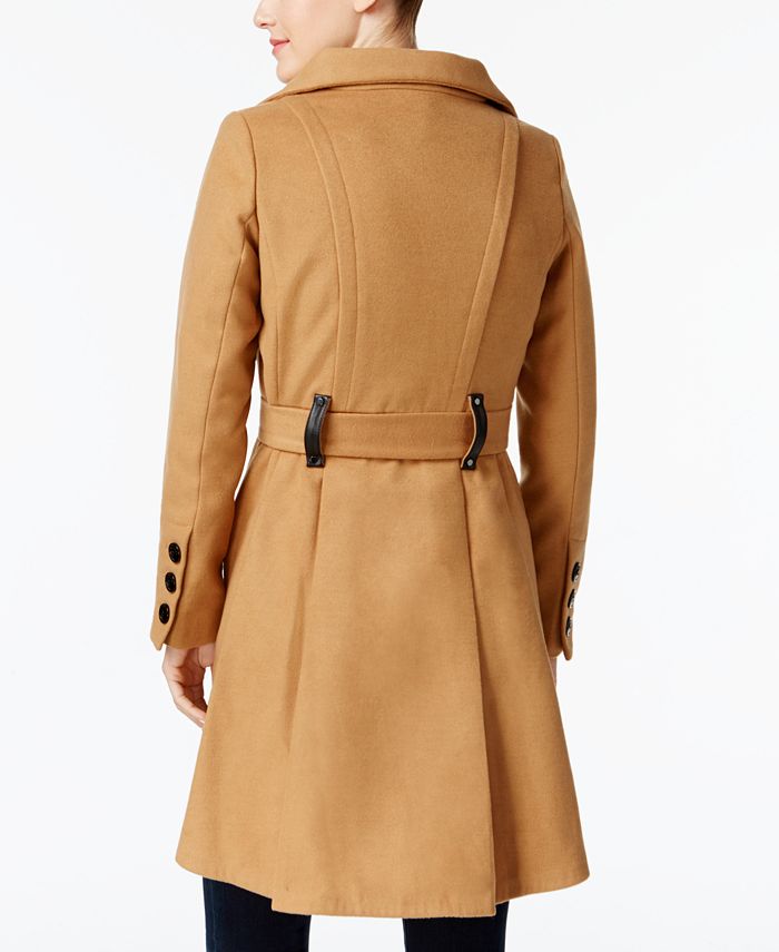 Madden Girl Juniors Belted Skirted Coat Dark Brown Size Xx Large
