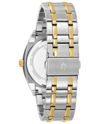 Bulova Men's Classic Two-Tone Stainless Steel Bracelet Watch 39mm - Macy's