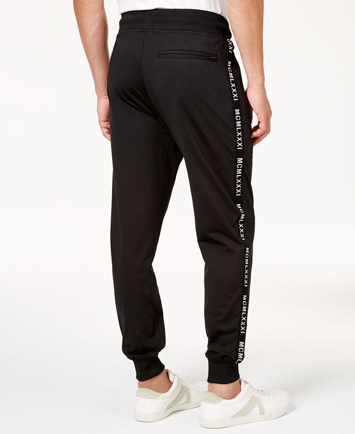 GUESS Men's Text Tape Jogger Pants & Reviews - Pants - Men - Macy's