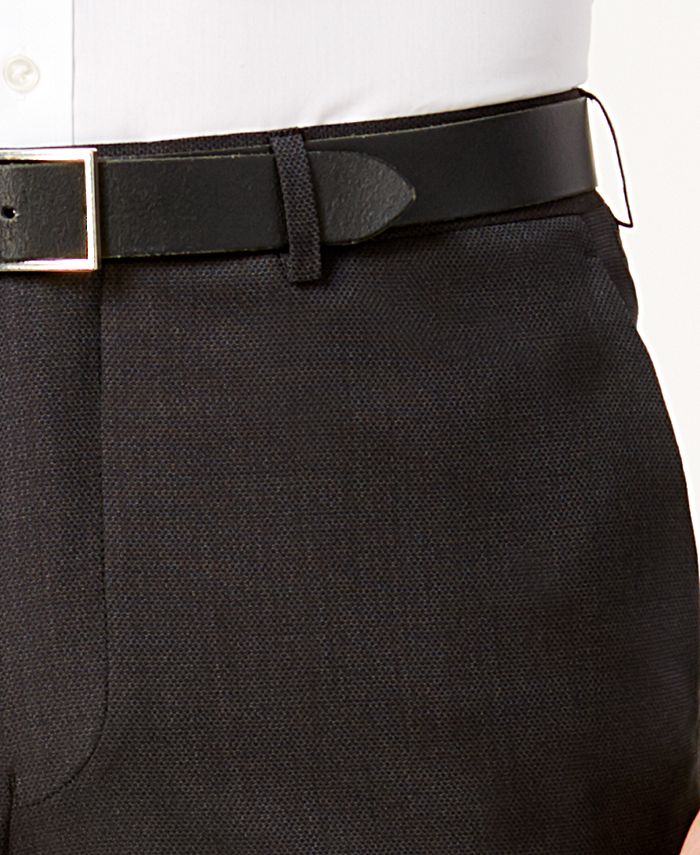 DKNY Men's Slim-Fit Black & Brown Birdseye Suit & Reviews - Suits ...