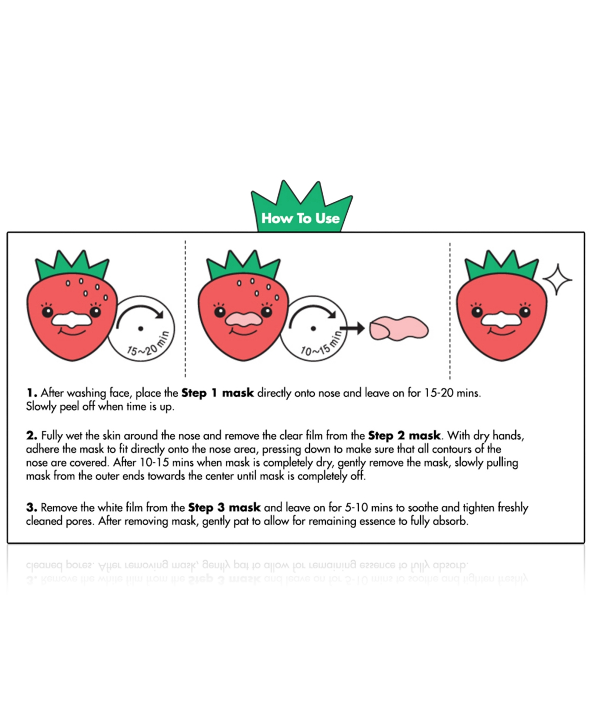 Tonymoly Runaway Strawberry Seeds 3-Step Nose Pack - 0