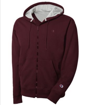 mens burgundy zip hoodie