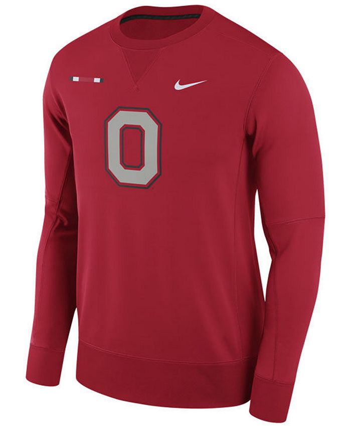 Nike Men's Ohio State Buckeyes Therma-Fit Crew Sweatshirt - Macy's