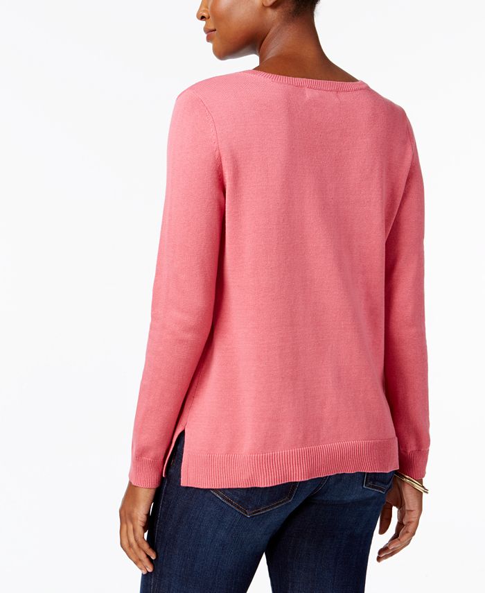 Karen Scott Petite Cotton Sweater, Created for Macy's & Reviews ...