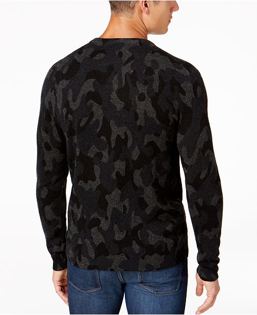 Club Room Men's Camo Cashmere Sweater, Created for Macy's Sweaters
