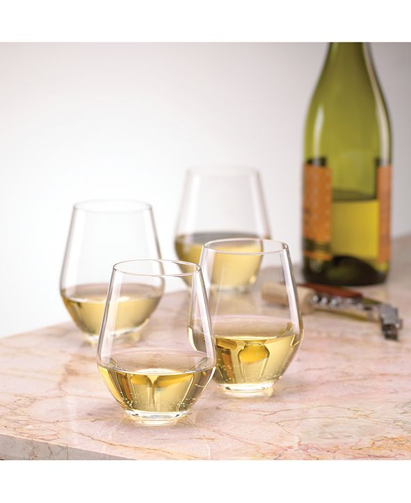 Lenox Stemware, Tuscany Classics Stemless White Wine Glasses, Set of 4