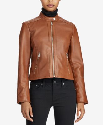 womens ralph lauren leather jacket