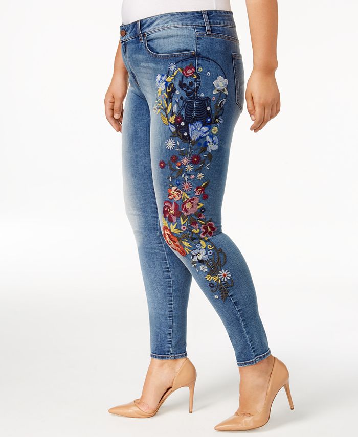 Suradam bøf finansiel WILLIAM RAST Trendy Plus Size Embroidered Skinny Jeans - Macy's