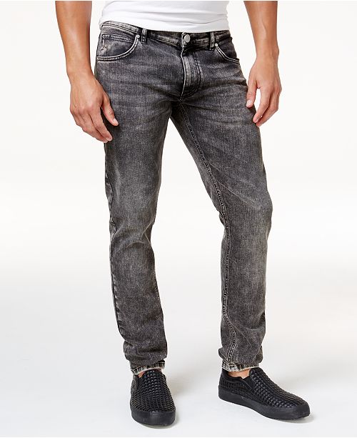 Versace Jeans Men's Faded Black Stretch Jeans - Jeans - Men - Macy's