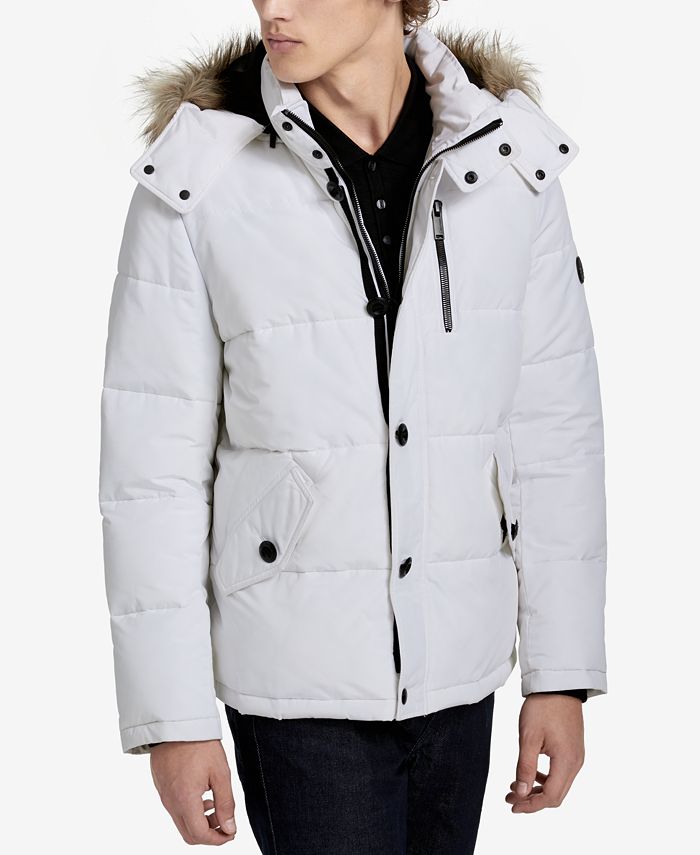 Calvin Klein Men's Faux Fur Hooded Parka & Reviews - Coats & Jackets - Men  - Macy's