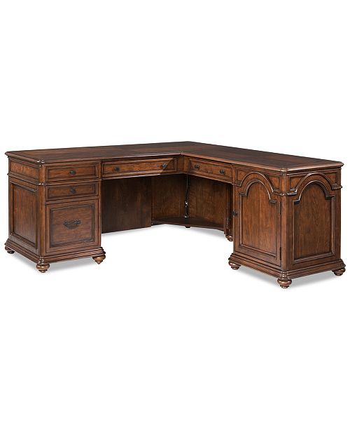 Furniture Clinton Hill Cherry Home Office L Shaped Desk Created