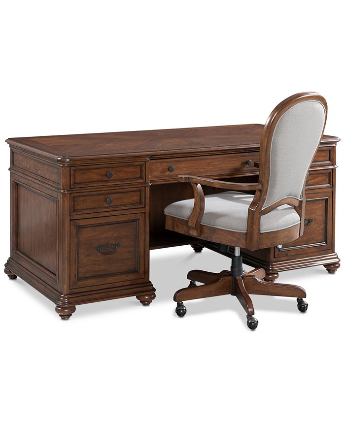 Furniture Clinton Hill Cherry Home Office Furniture, 2Pc. Set