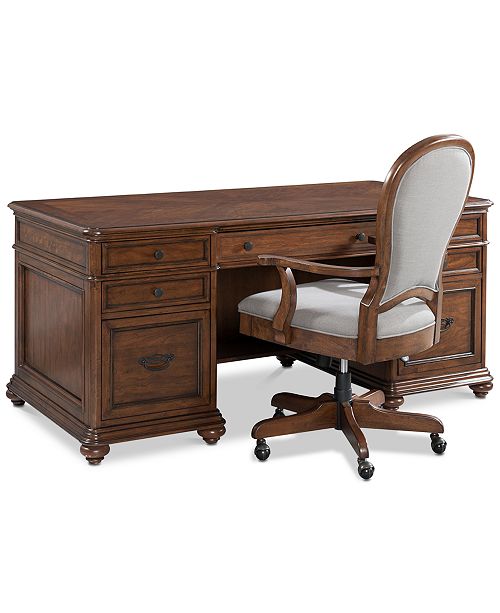 Furniture Clinton Hill Cherry Home Office Furniture 2 Pc Set