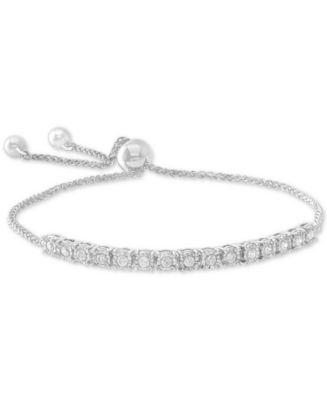 Wrapped Diamond Bolo Bracelet (1/2 ct. t.w.) in Sterling Silver, 14k ...