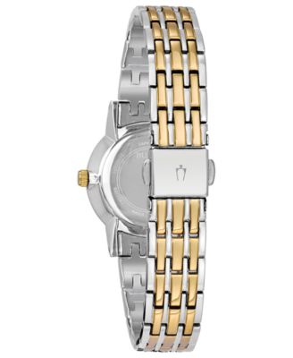 Women's Diamond Accent Two-Tone Stainless Steel Bracelet Watch 30mm 98P115
