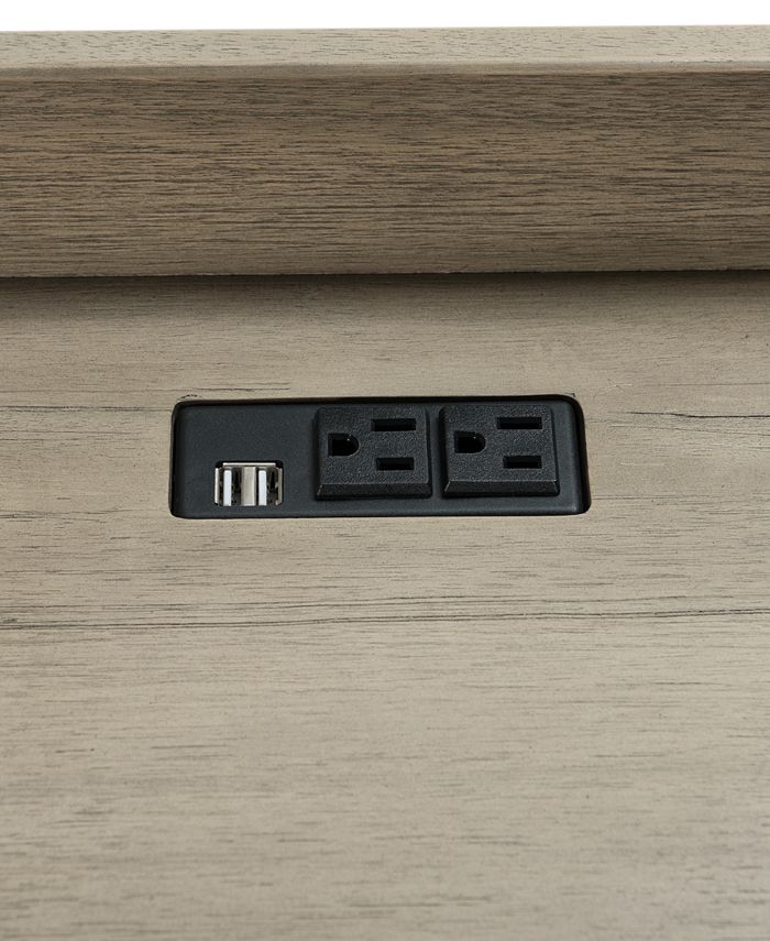 Furniture Ridgeway Home Office Peninsula USB Outlet Bookcase, Created