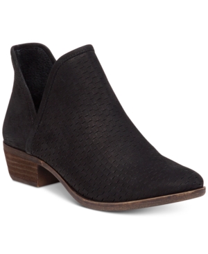 image of Lucky Brand Baley Perforated Chop Out Booties Women-s Shoes