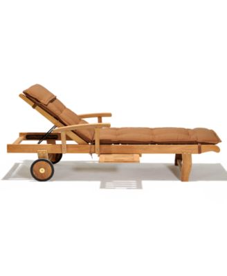 Bristol Teak Outdoor Chaise Lounge, Created for Macy's