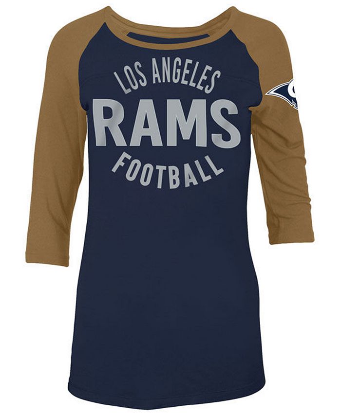 5th & Ocean Women's Los Angeles Rams Rayon Raglan T-Shirt - Macy's