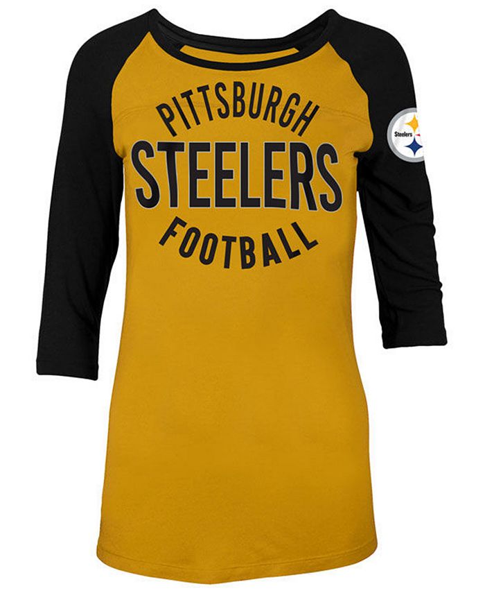 Authentic NFL Apparel Women's Pittsburgh Steelers Raglan T-Shirt - Macy's