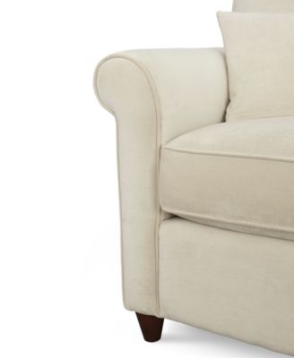 Lidia 82" Fabric 2-Pc. Chaise Sectional Queen Sleeper Sofa with Storage Ottoman, Created for Macy's