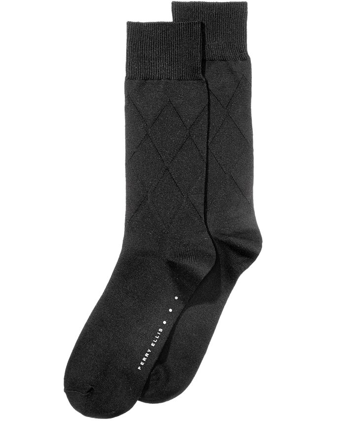 Perry Ellis Men's Socks, Cotton Modal Argyle - Macy's