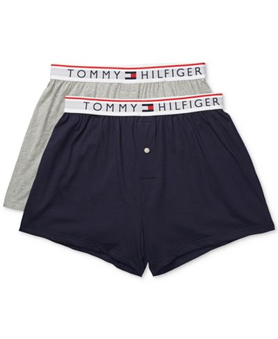 Tommy Hilfiger Men's 2-Pk. Modern Essentials Knit Boxers - Underwear ...