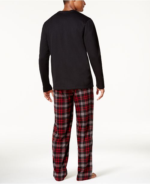 Club Room Men's Fleece Pajama Set, Created for Macy's & Reviews