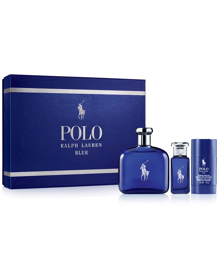 Ralph Lauren Men's 3-Pc. Polo Blue Eau de Toilette Gift Set & Reviews -  Cologne - Beauty - Macy's