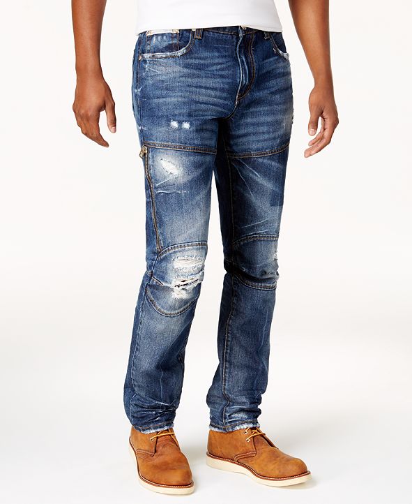 Heritage America Men's Indigo Ripped Jeans & Reviews - Jeans - Men - Macy's