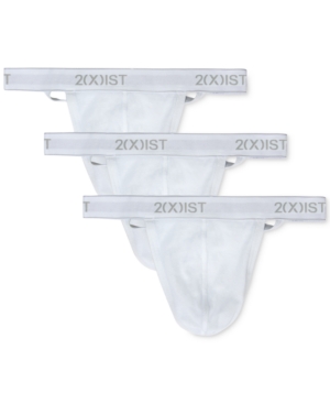 2(x)ist Men's 3-Pk Cotton Essential Y-Back Thongs