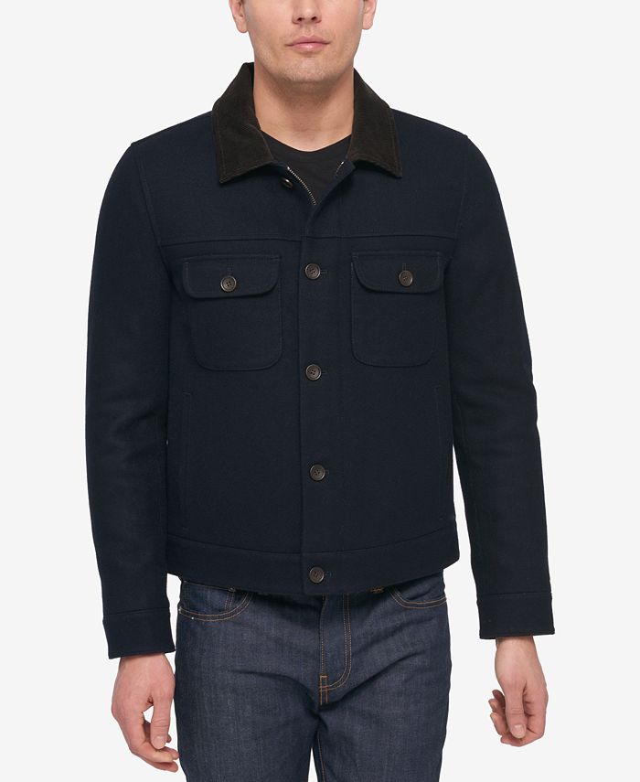 Tommy Hilfiger Men's Navy Trucker Jacket & Reviews - Coats & Jackets ...
